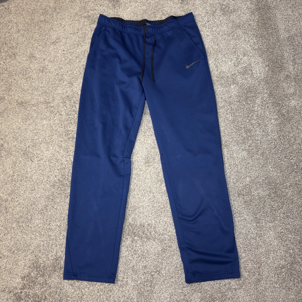 Nike Dri-FIT Navy Blue Fleece Lined Training Pants Mens XXL tall Joggers